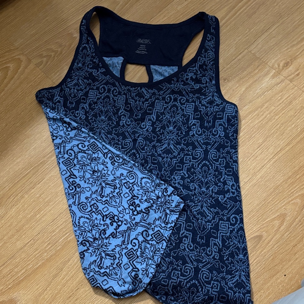 blue active wear tank top
